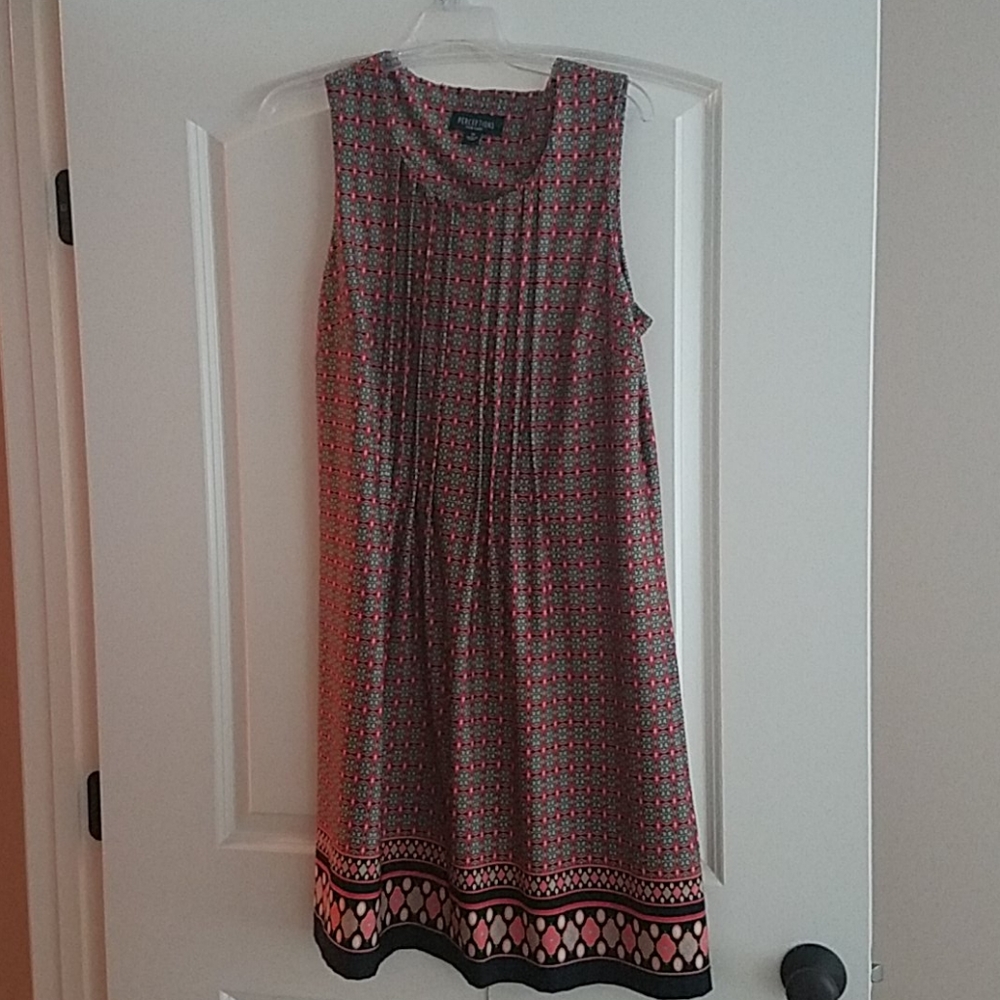 Perceptions shift dress, geometric patterns